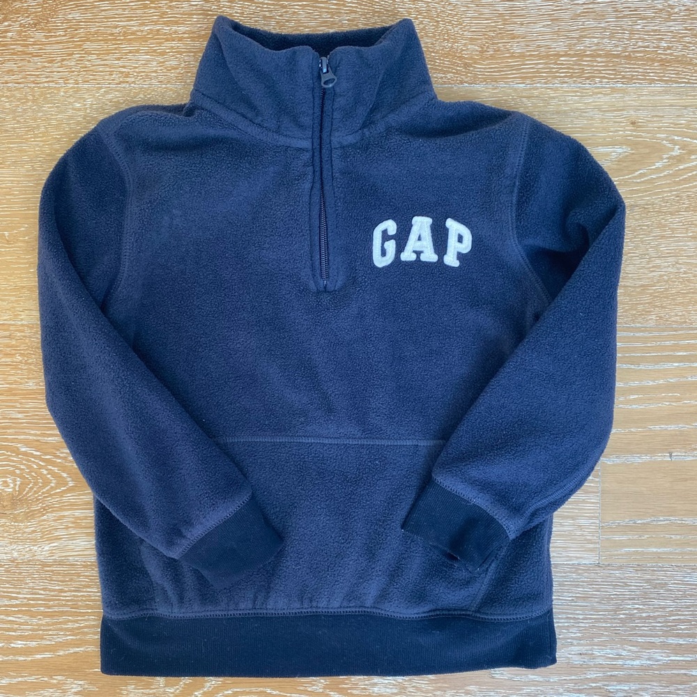 GAP Blue Fleece Jacket Quarter-Zip Casual Wear